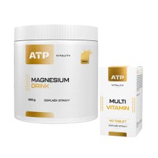 AKCE ATP Vitality Magnesium Drink 300 g + ATP Vitality Multivitamin 90 tbl