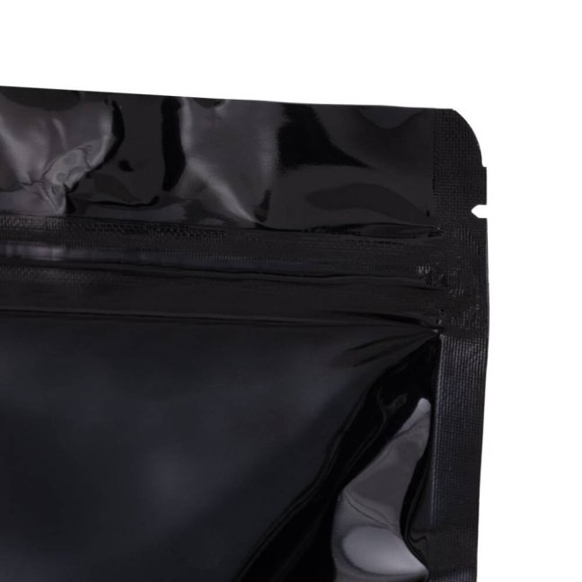 Doypack ZIP | schwarz glänzend mit AL-Beschichtung