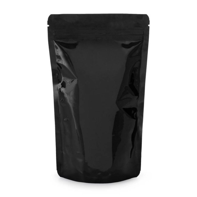 Doypack ZIP | schwarz glänzend mit AL-Beschichtung