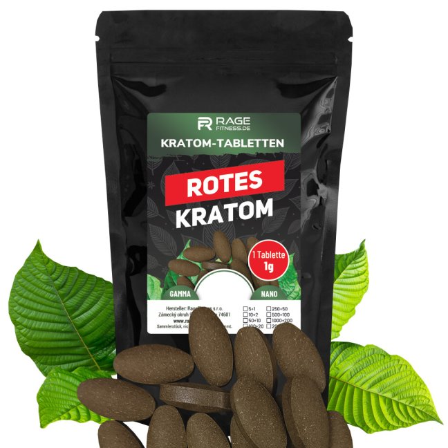 Rotes-Kratom-Tabletten 1 g/Tab.