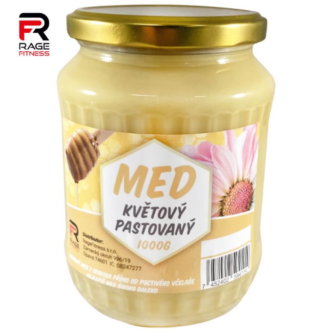 Domácí květový pastovaný med z Opavska 1000 g sklenice