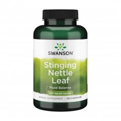 Swanson Stinging Nettle Leaf, Kopřiva dvoudomá, 400 mg, 120 kapslí exp.: 3/2024