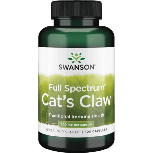 Swanson Kočičí Dráp (Cat's Claw) 500 mg 100 kapslí