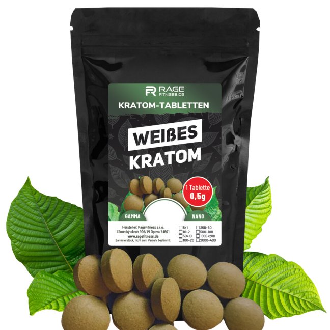 Weißes-Kratom-Tabletten 0,5 g/Tab.